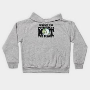 Destroy the Patriarchy not the Planet Kids Hoodie